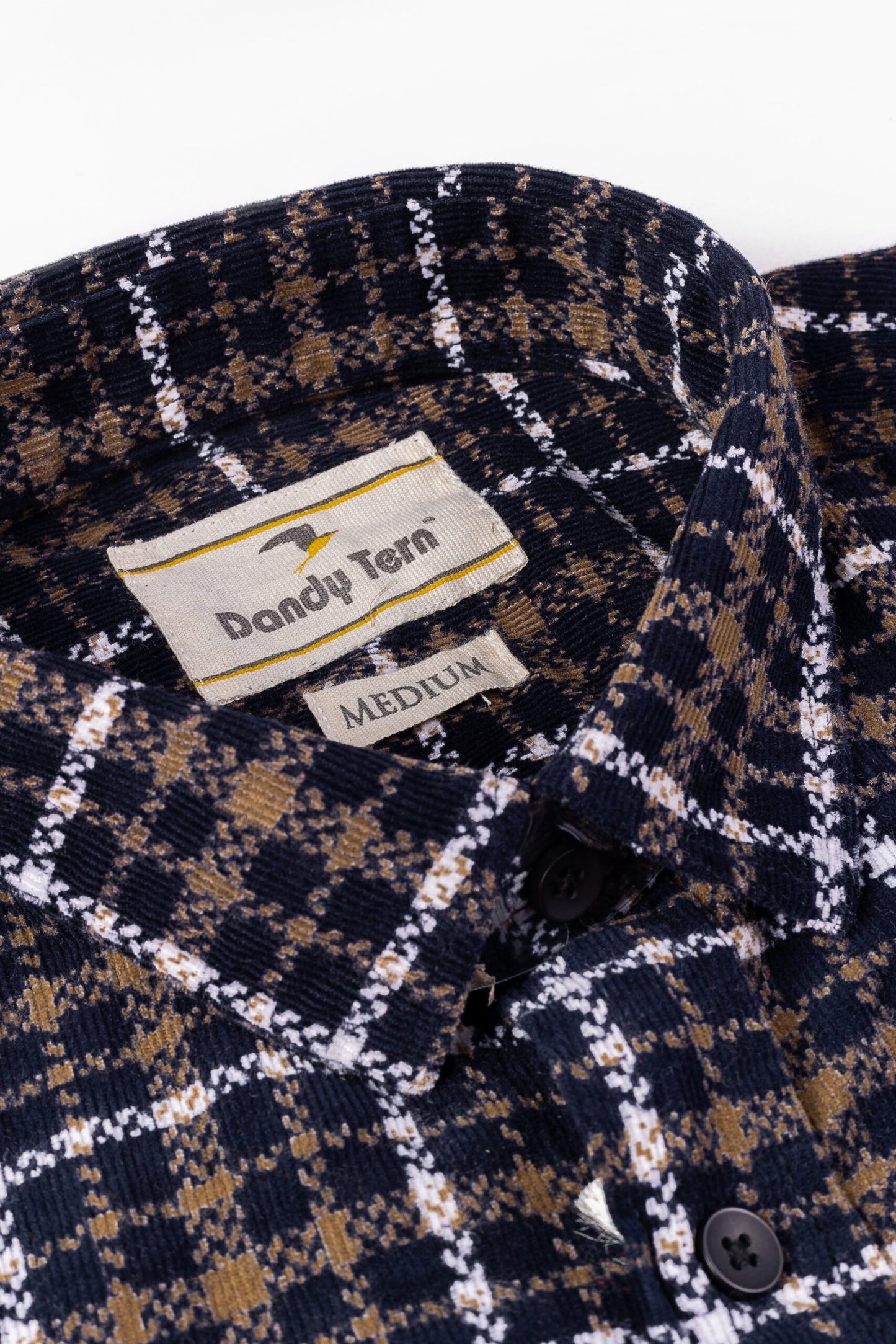 Corduroy Woven Men's Shirt Cotton Mustard Gold