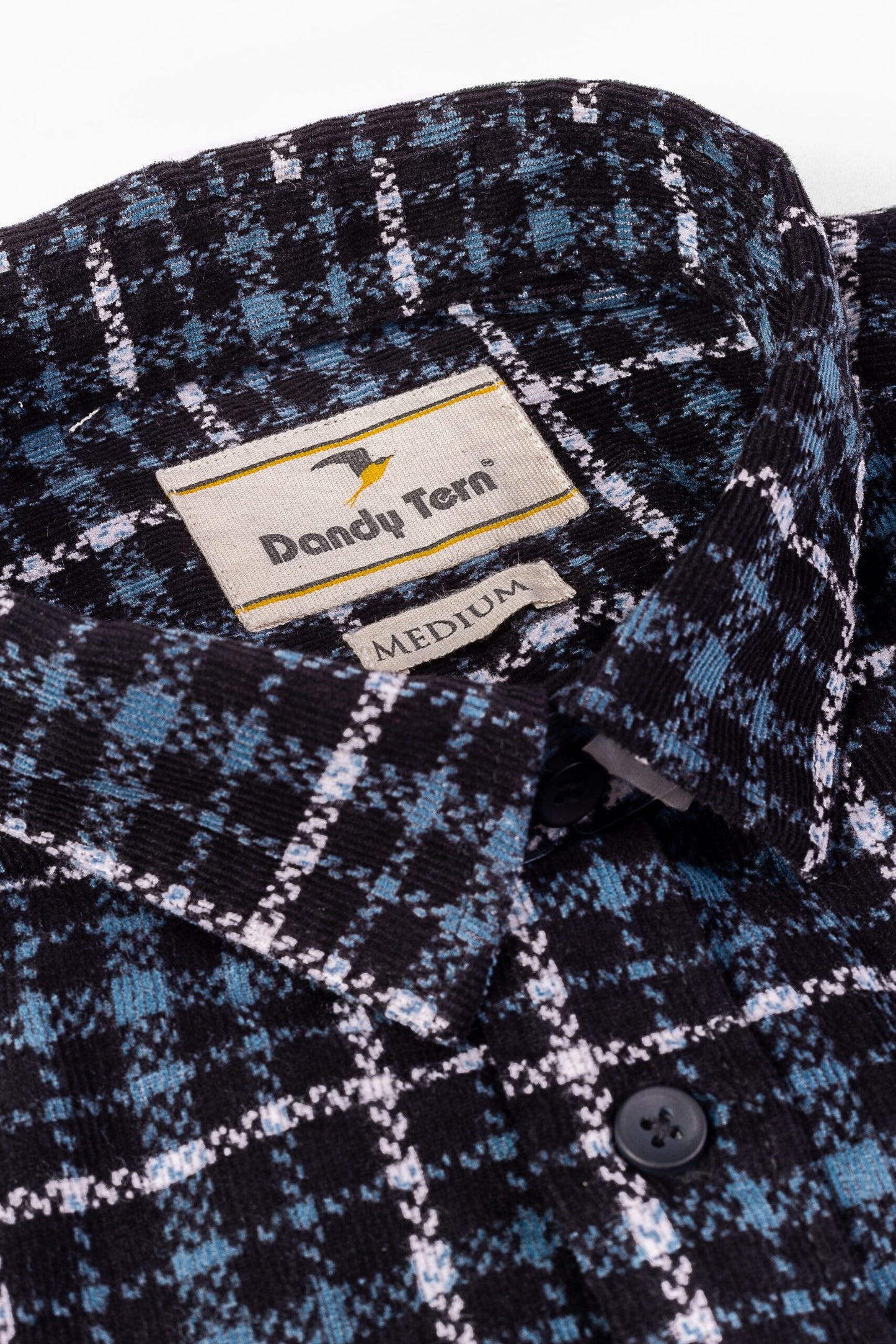 Corduroy Woven Men's Shirt Cotton Coronet Blue