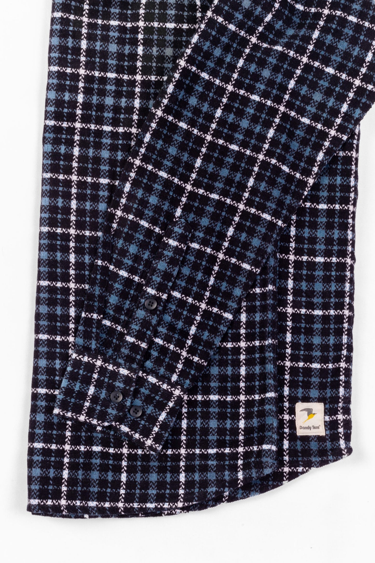 Corduroy Woven Men's Shirt Cotton Coronet Blue