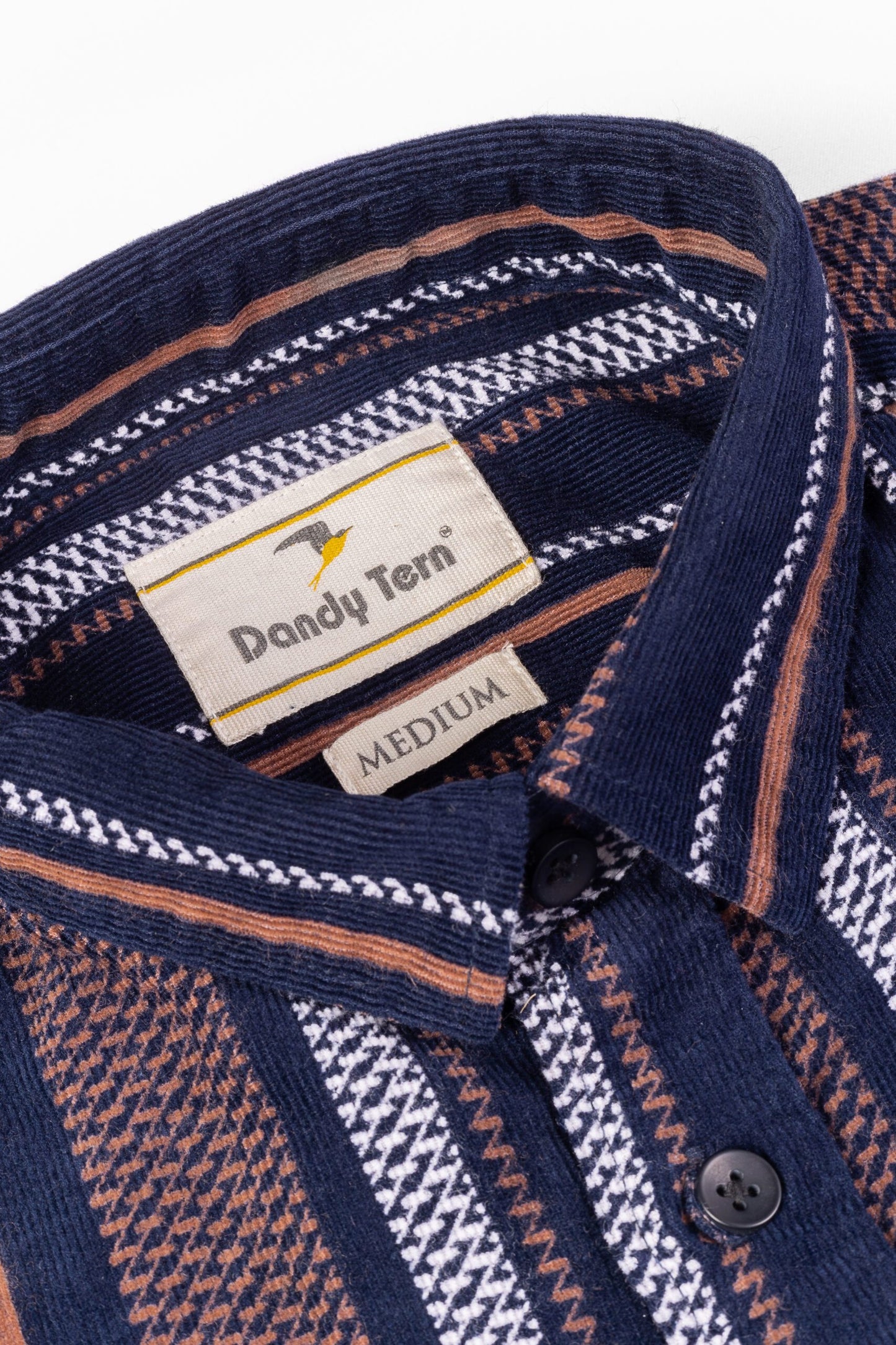 Corduroy Woven Men's Shirt Cotton Cadmium Orange
