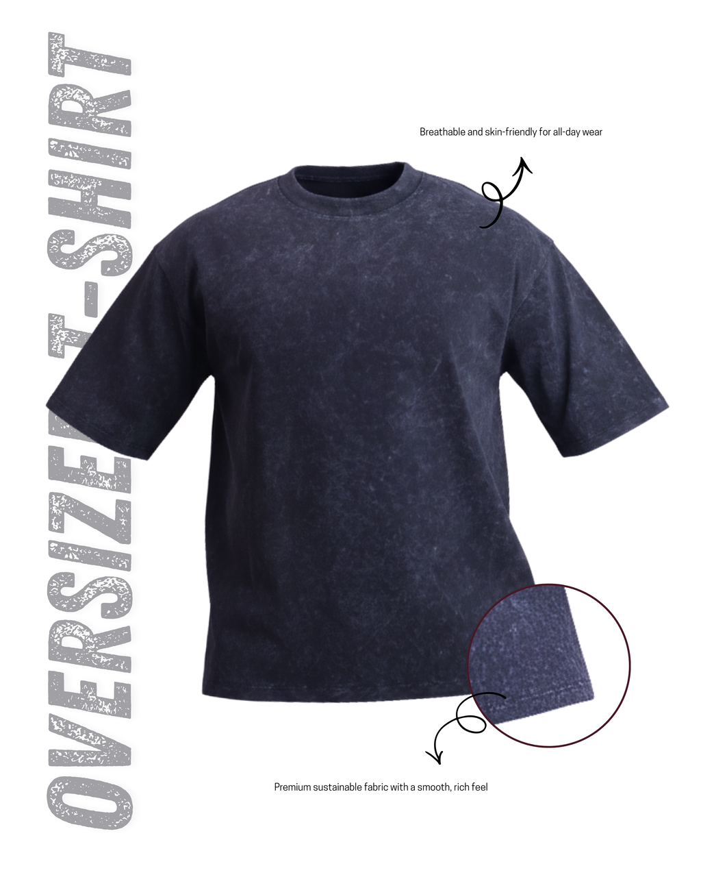 Optiq - Men's Oversized Tee Black