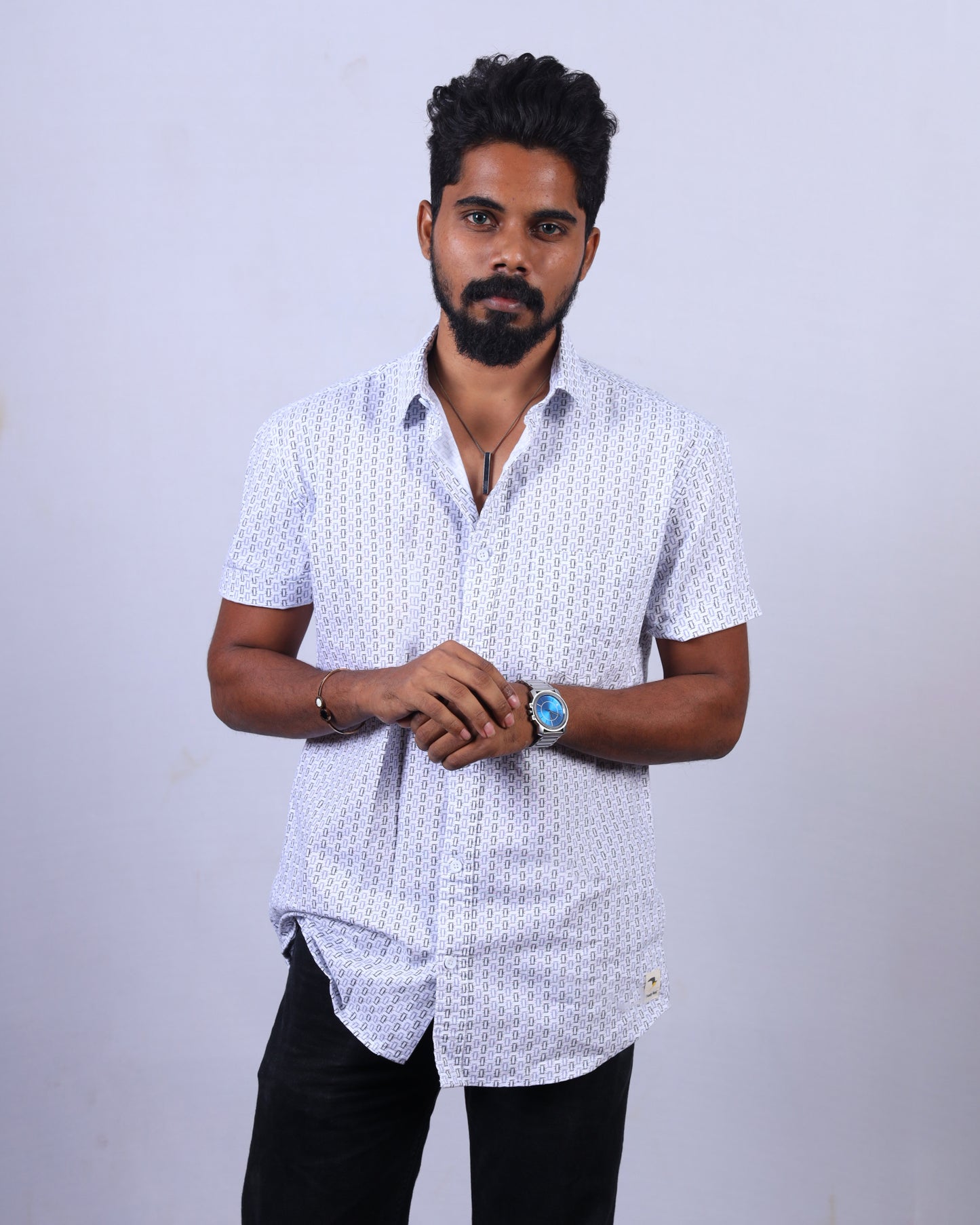 Oxford Woven Men's Printed Half Sleeve Shirts Cotton ( Combo )