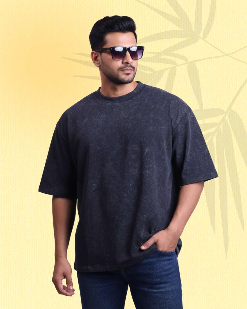 Optiq - Men's Oversized Tee Black