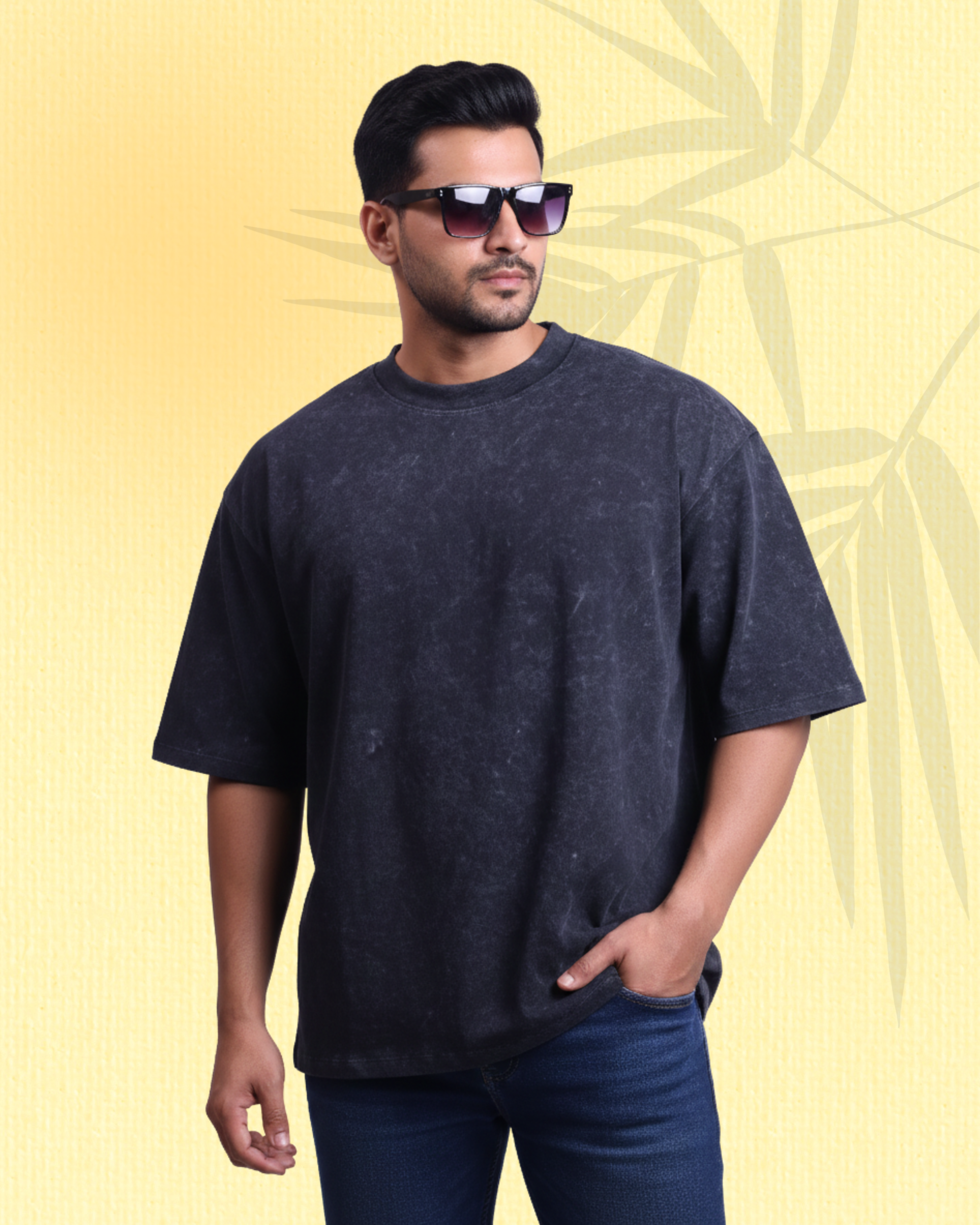 Optiq - Men's Oversized Tee Black