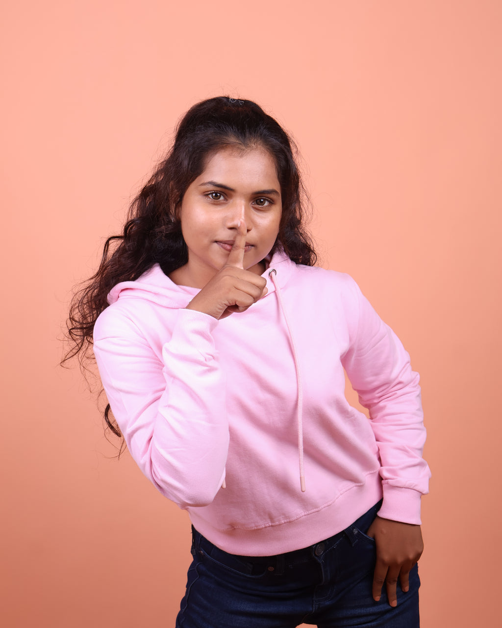 Snowsoft - Women's Crop Hoodie- Soft Pink