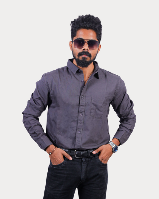 Oxford Woven Men's Plain Shirts Cotton Magnet