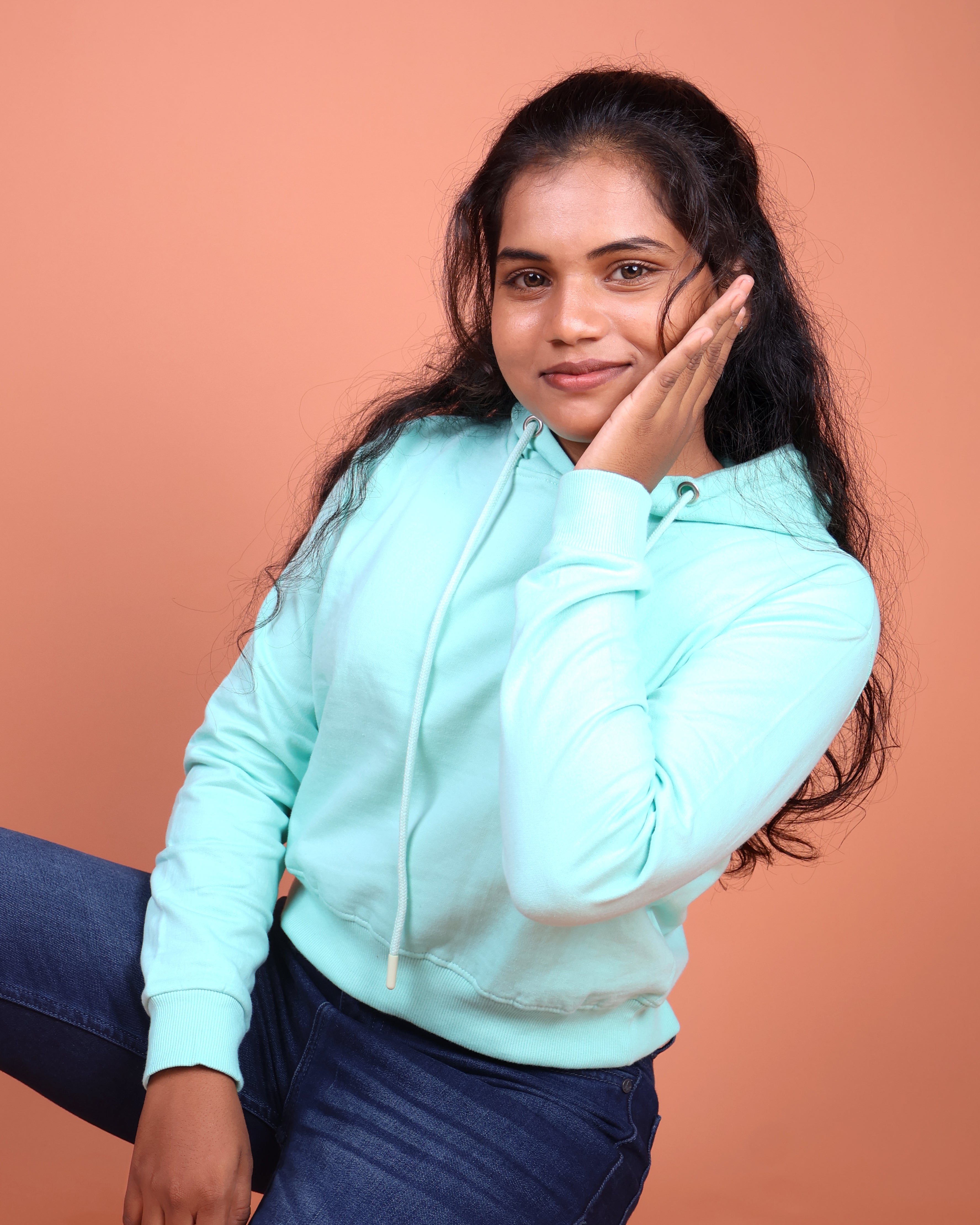 Snowsoft - Women's Crop Hoodie- Mint