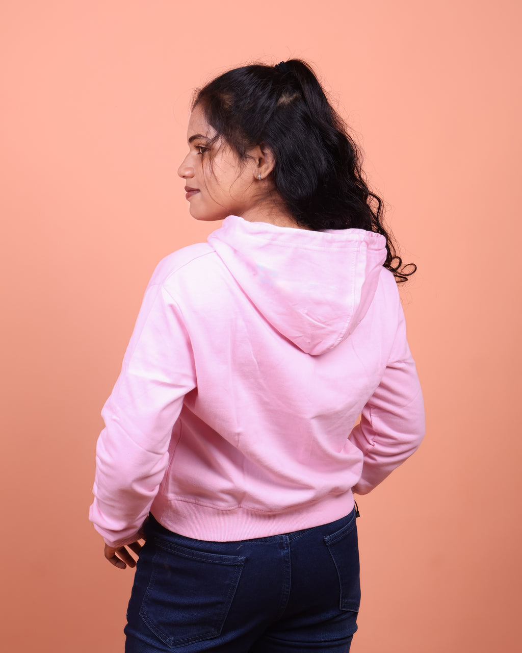 Snowsoft - Women's Crop Hoodie- Soft Pink
