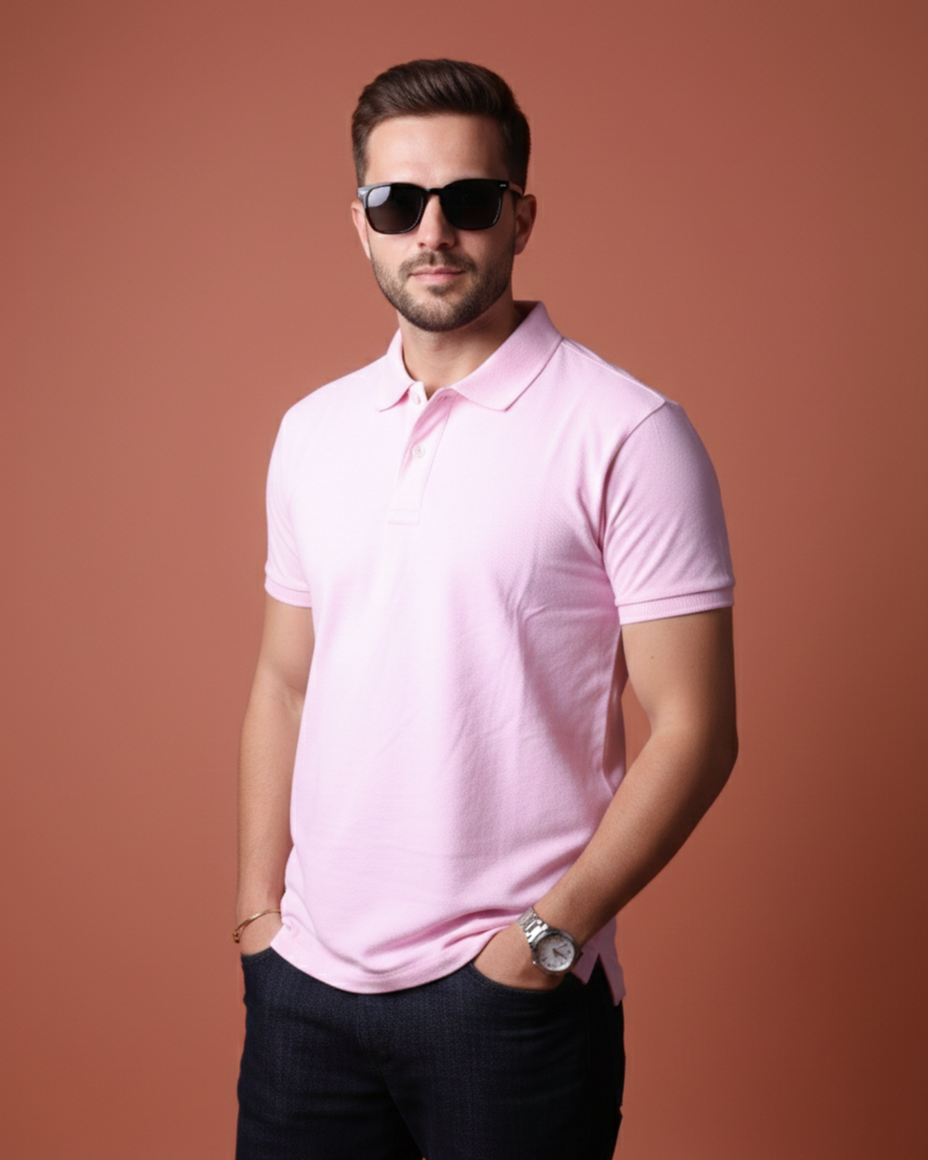 Executive Polo - Unisex Soft Pink