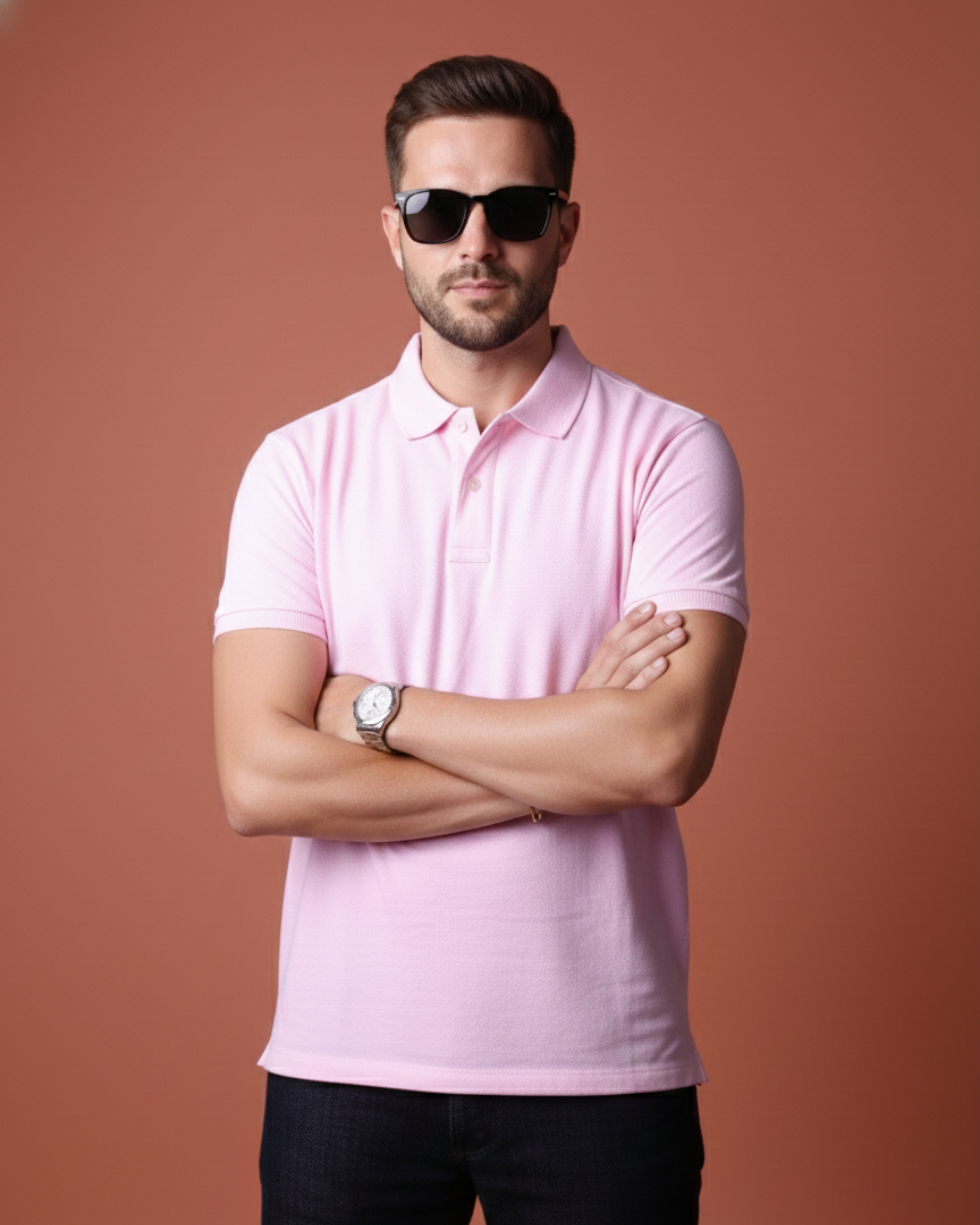 Executive Polo - Unisex Soft Pink