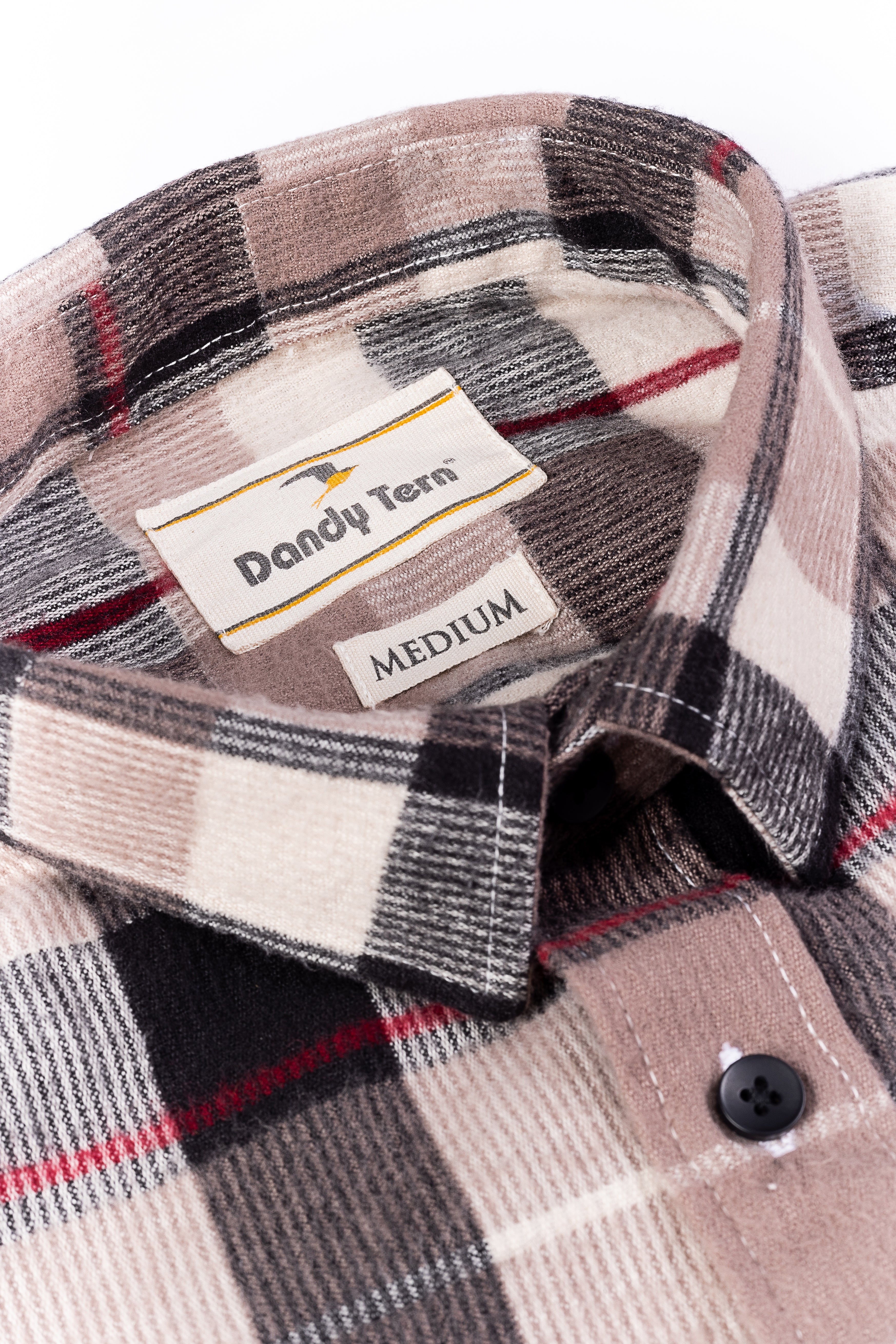 Gilded Beige Flannel Men's Shirt