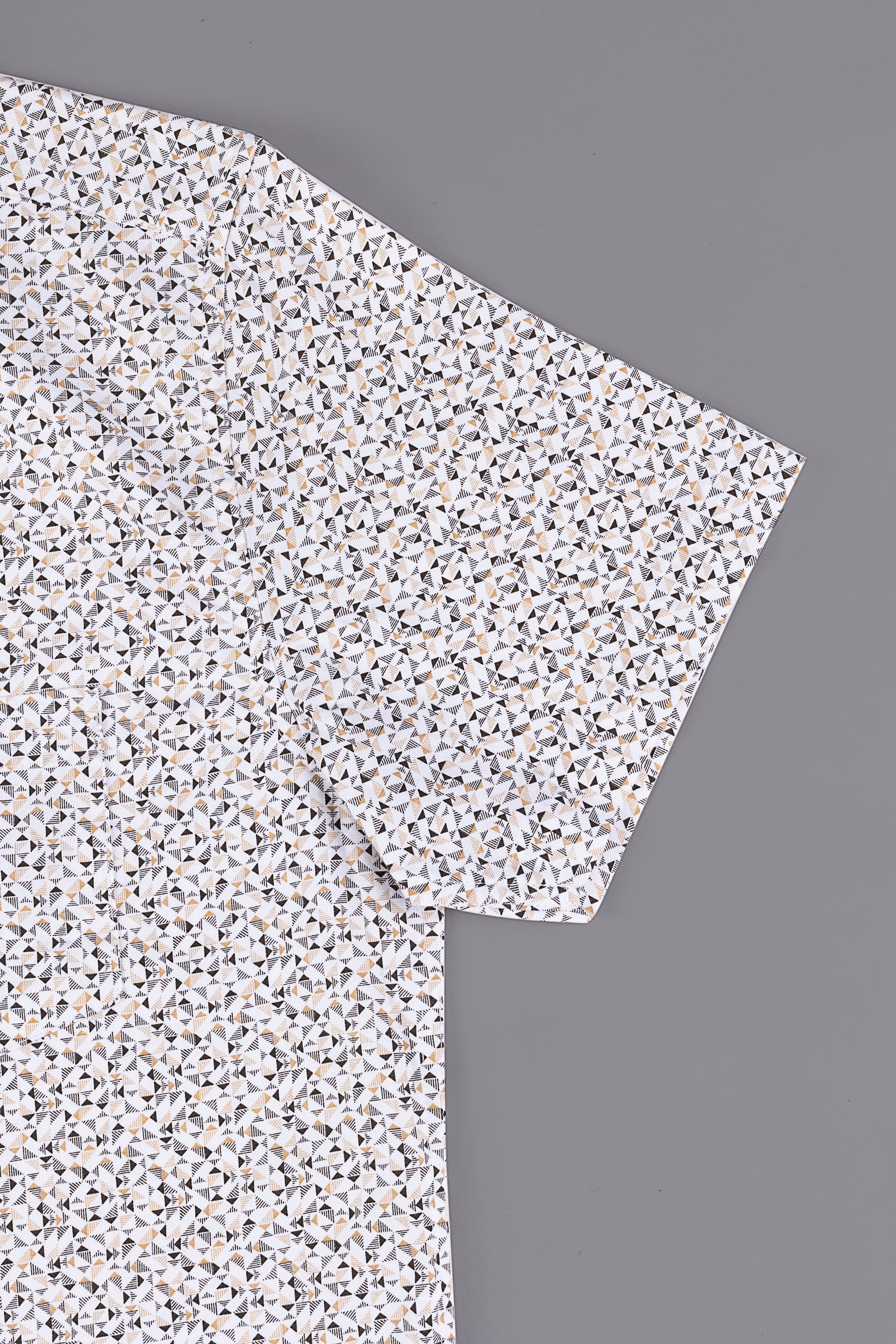 Mustard Gold Oxford Men's Printed Shirt