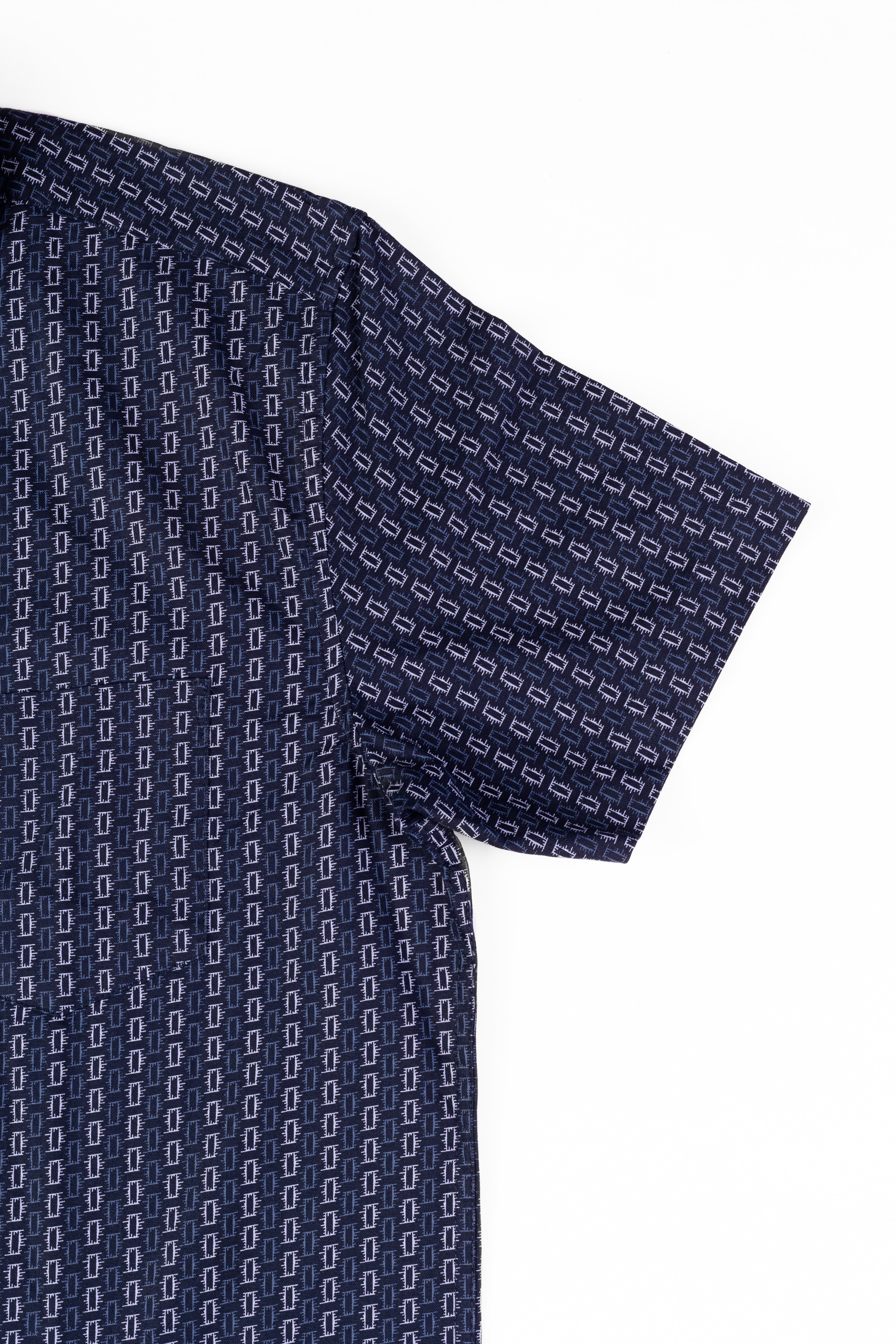 Beacon Blue Oxford Men’s Printed Shirt