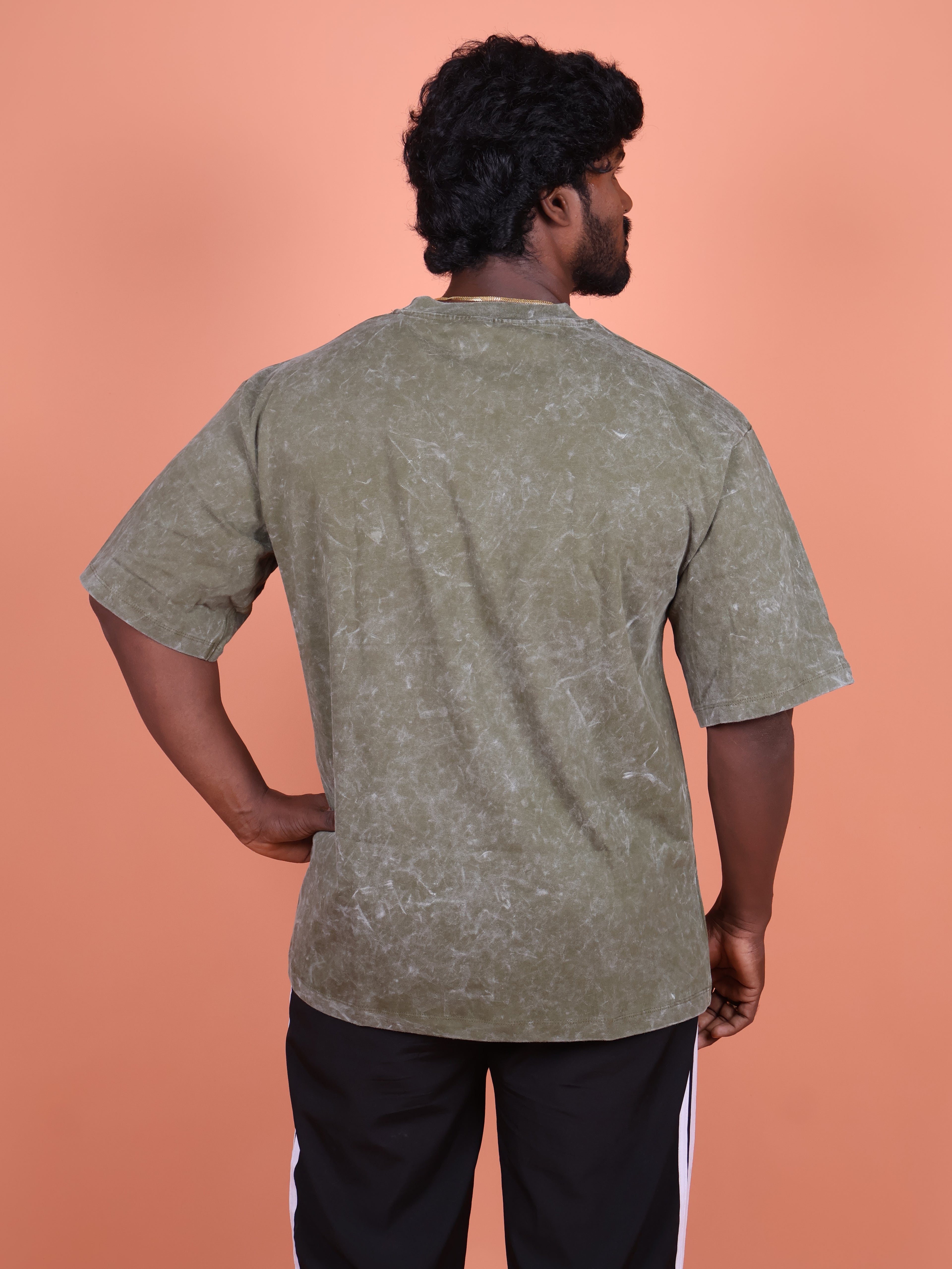 Optiq - Men's Oversized Olive Green Tee
