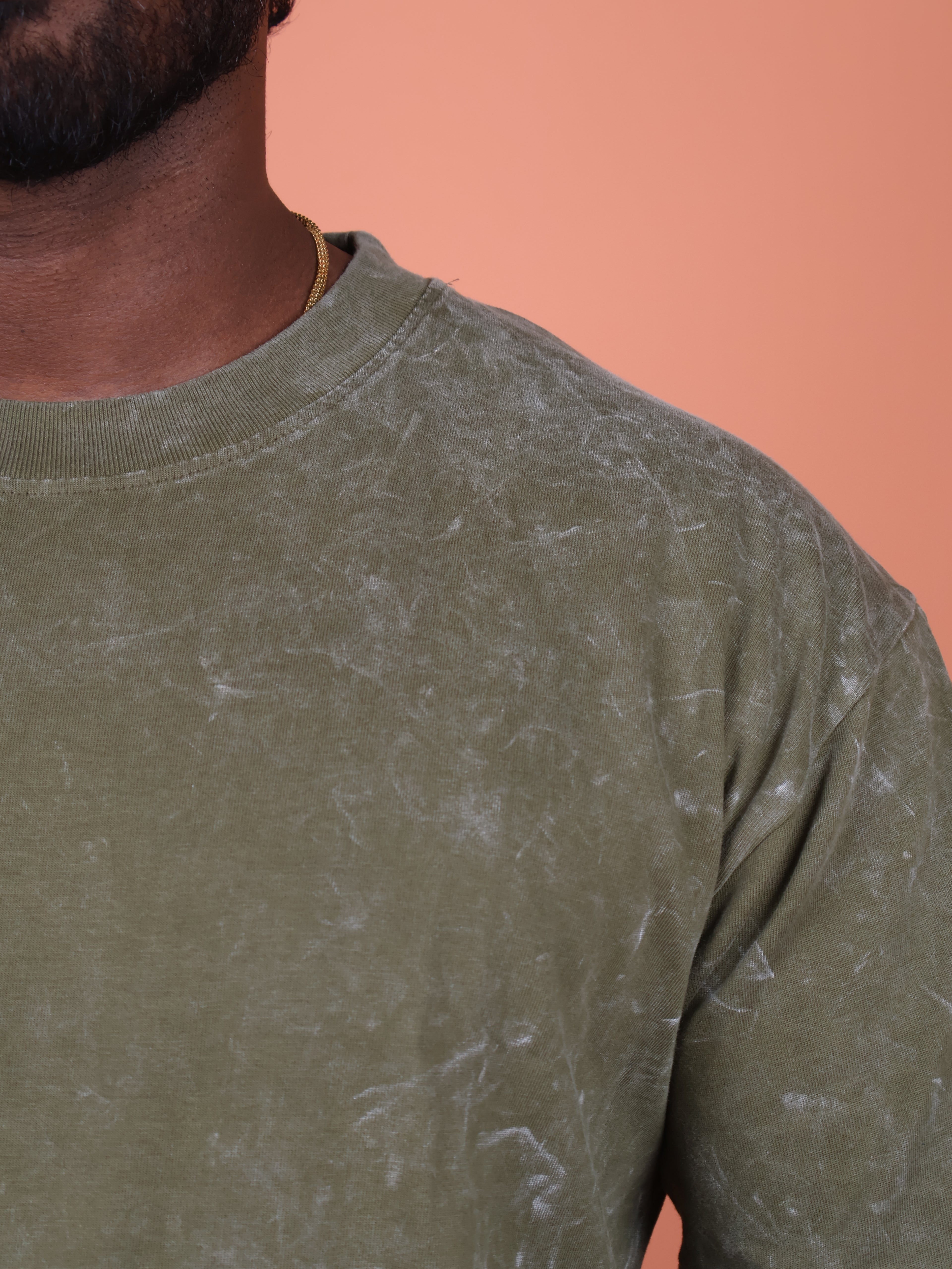 Optiq - Men's Oversized Olive Green Tee