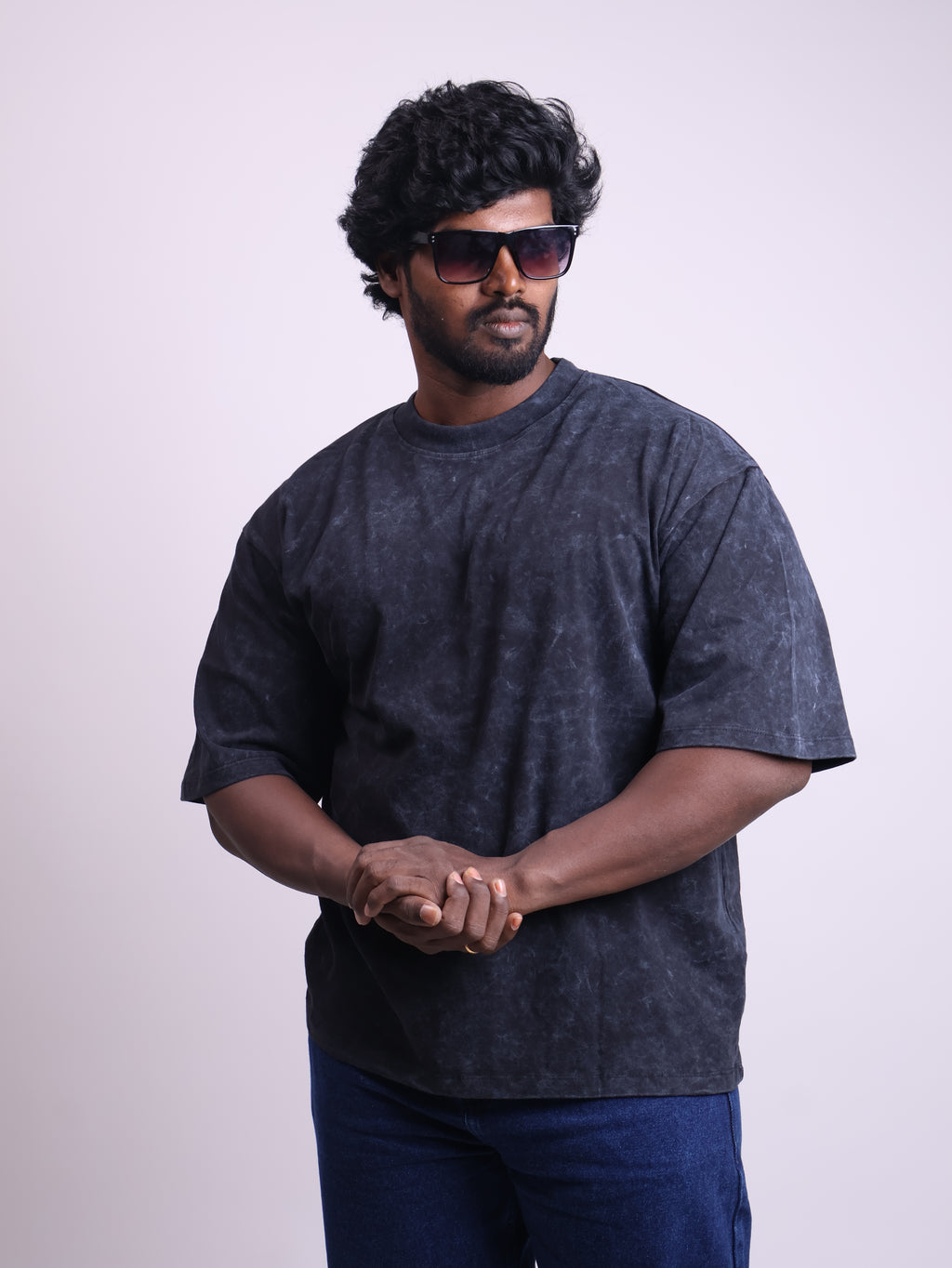 Optiq - Men's Oversized Tee Black