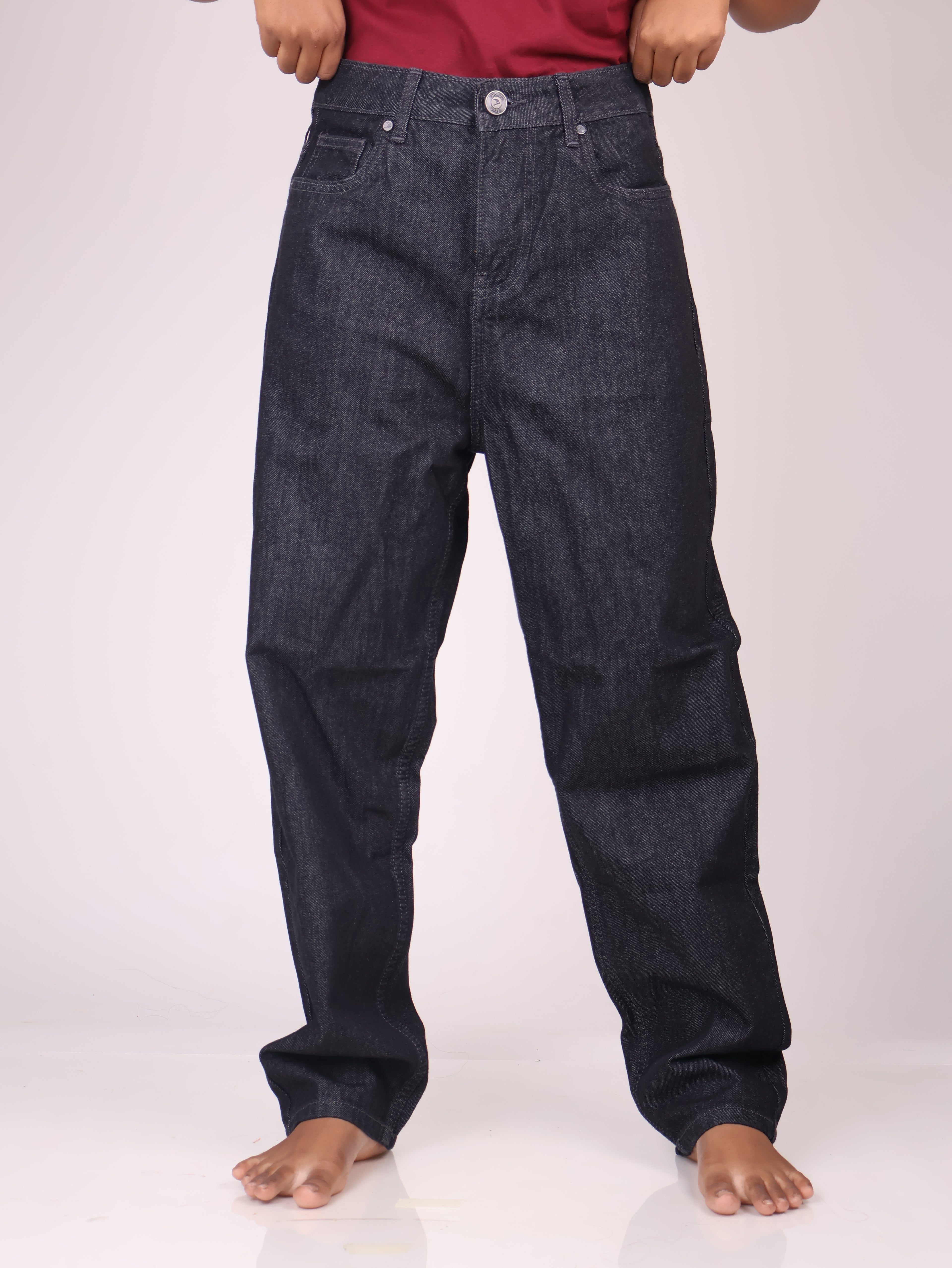 Women’s Curved Tapered Fit Jeans Dark Black