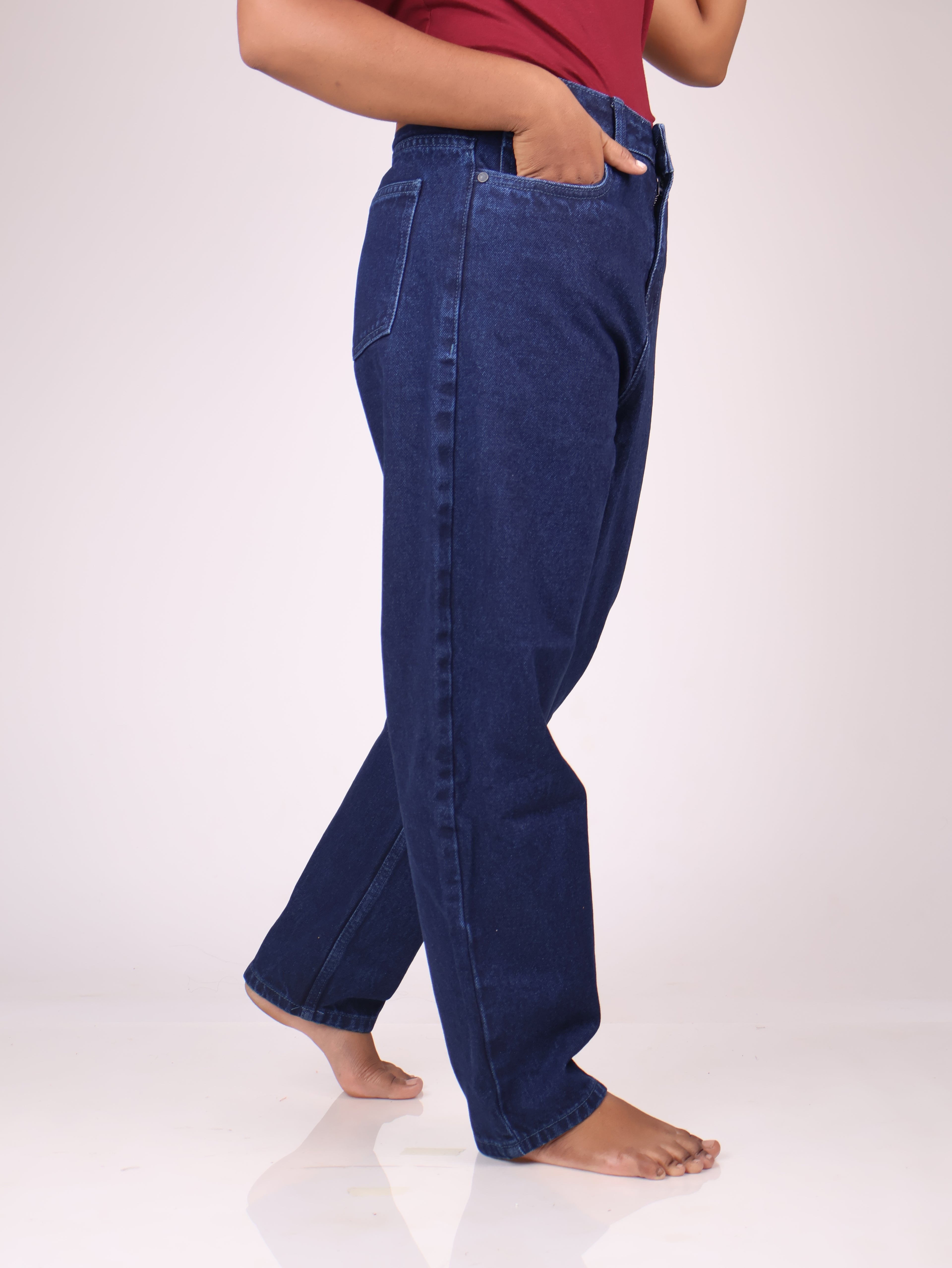 Women’s Curved Tapered Fit Jeans Dark Blue