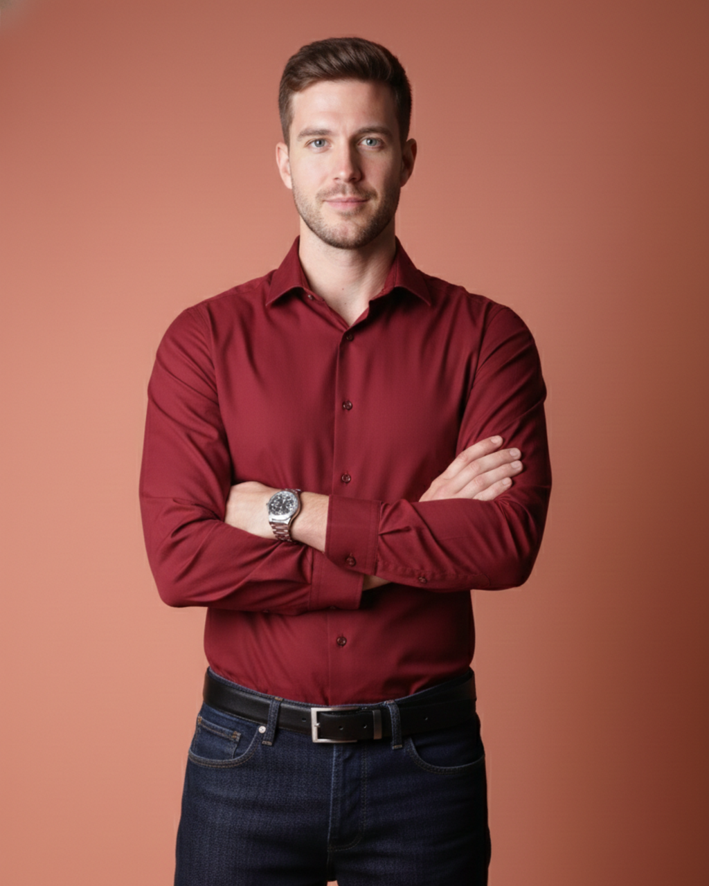 Winery Oxford Men's Plain Shirt