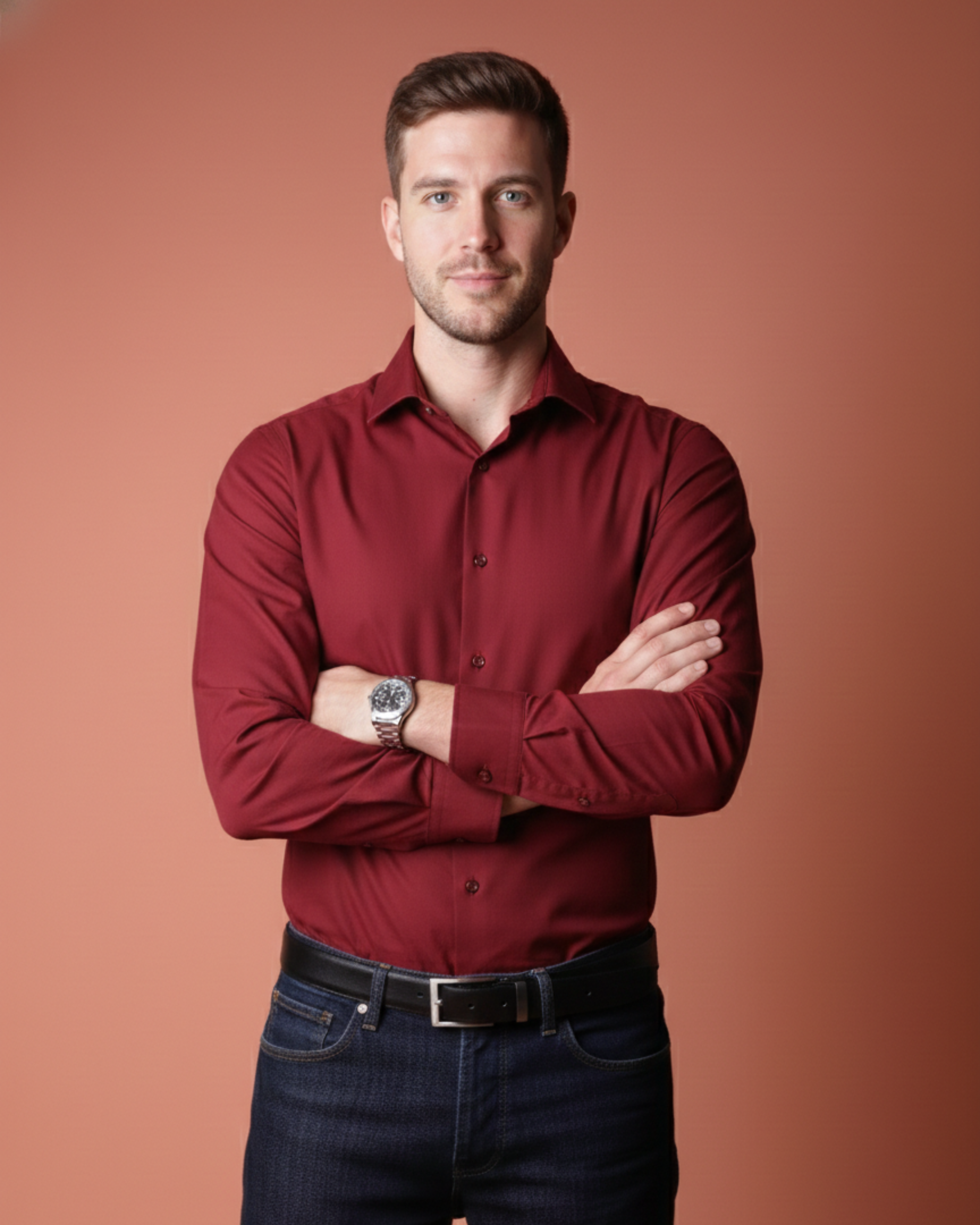 Winery Oxford Men's Plain Shirt