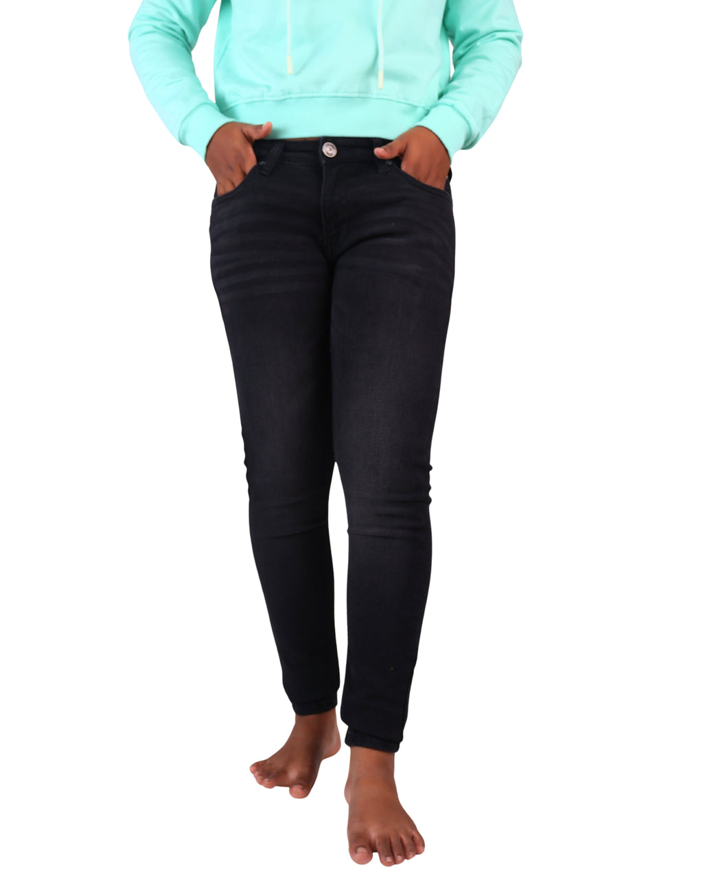 Women's Skinny Fit Jeans Mid black