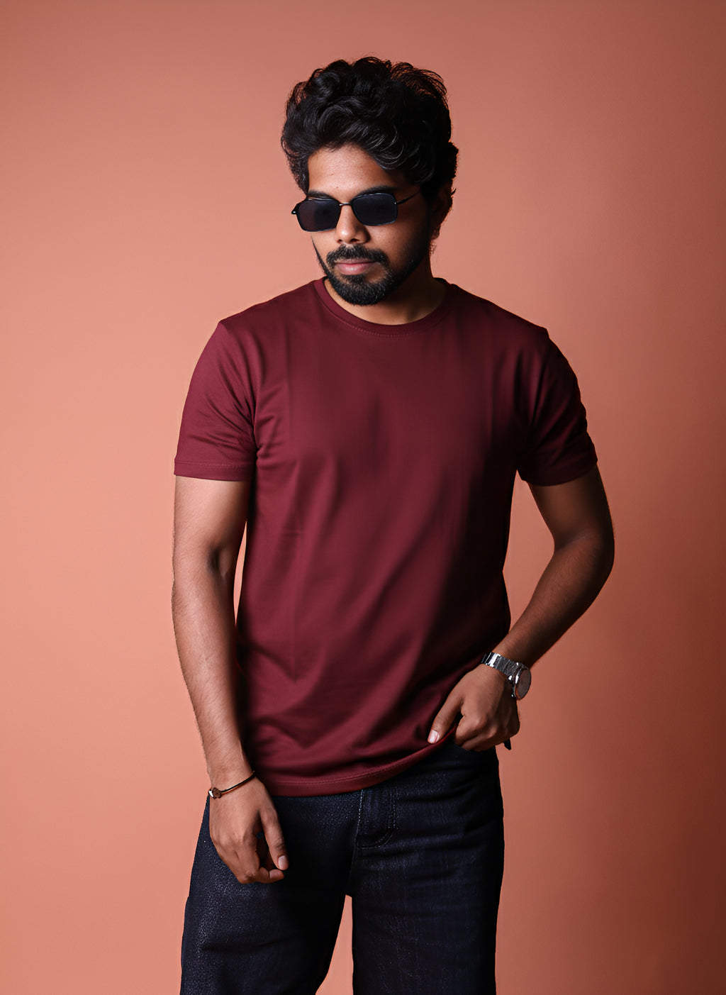 Platinum Unisex Maroon Tshirt