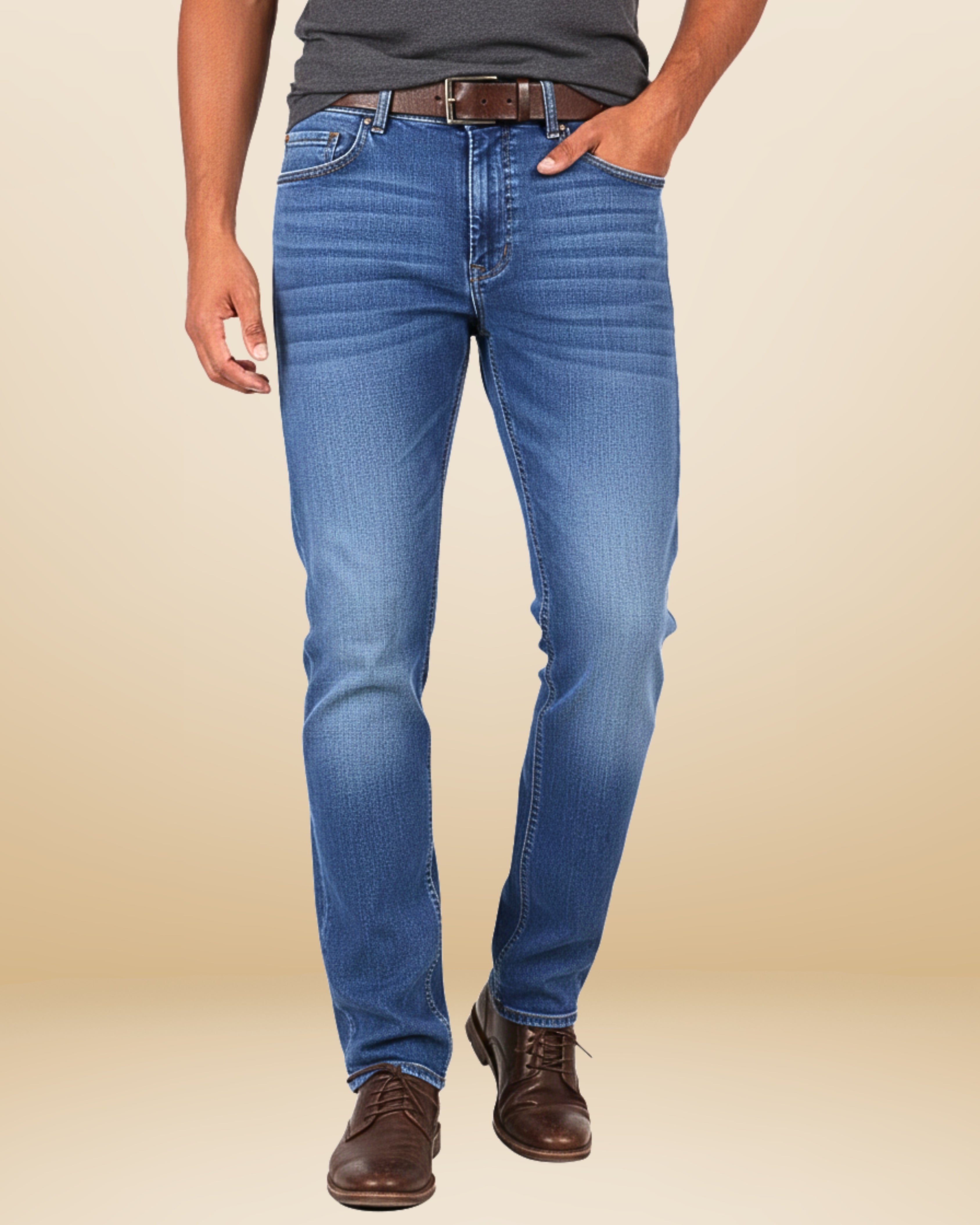 Men’s Slim Fit Jeans - Mid Blue