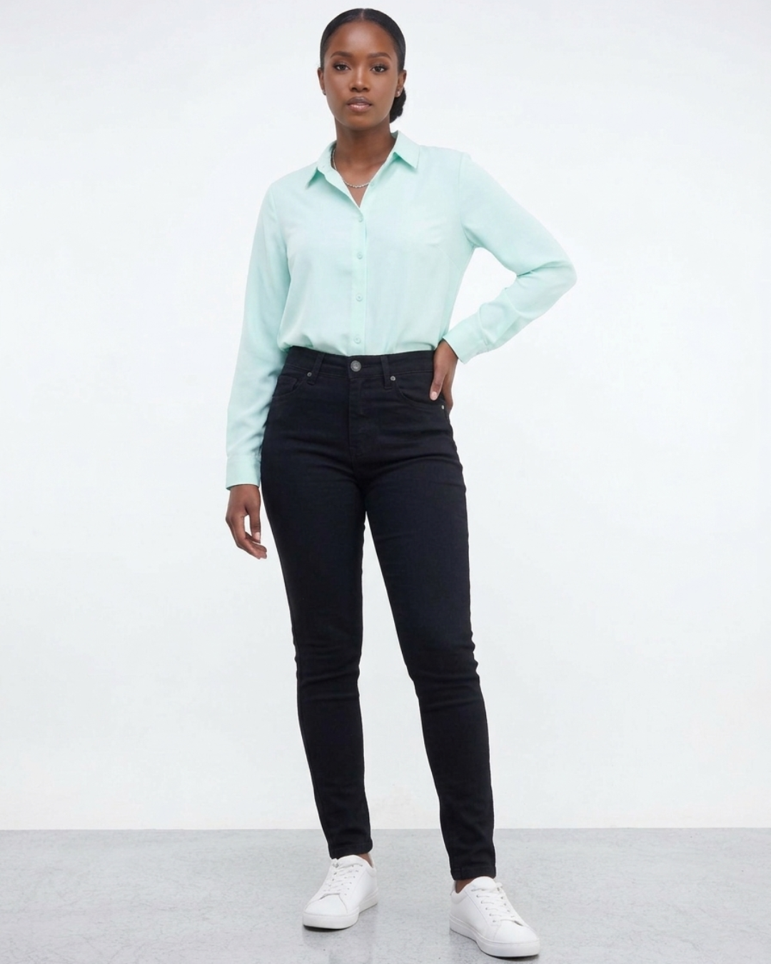 Women's Skinny Fit Jeans Mid black