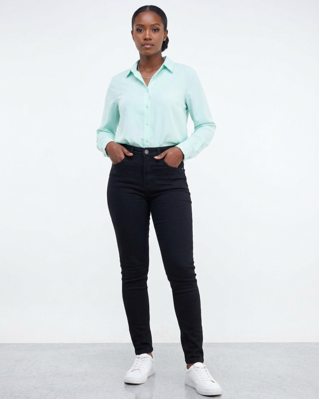 Women’s Slim Fit Jeans Mid black